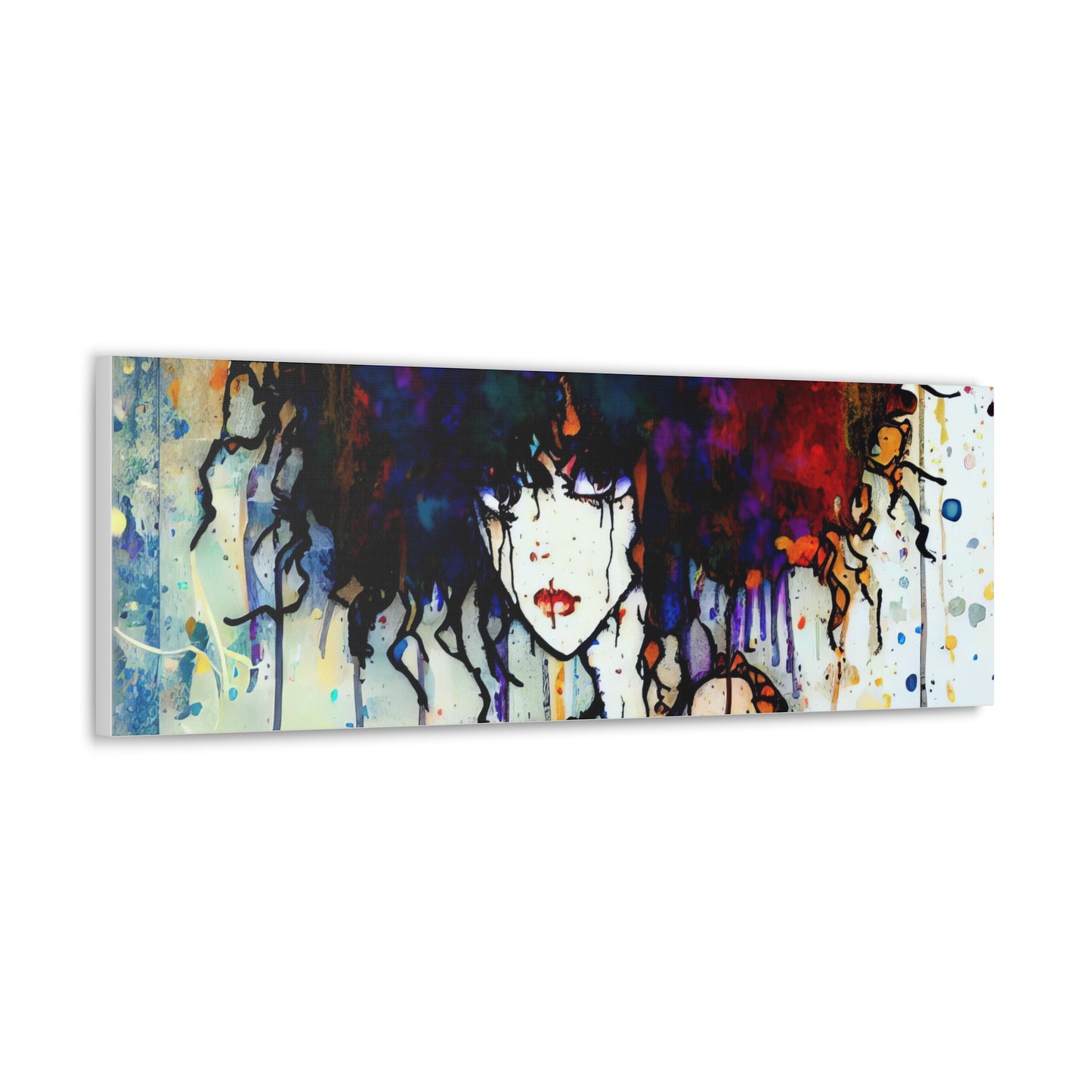 Girl with Big Hair  - Canvas Wall Art