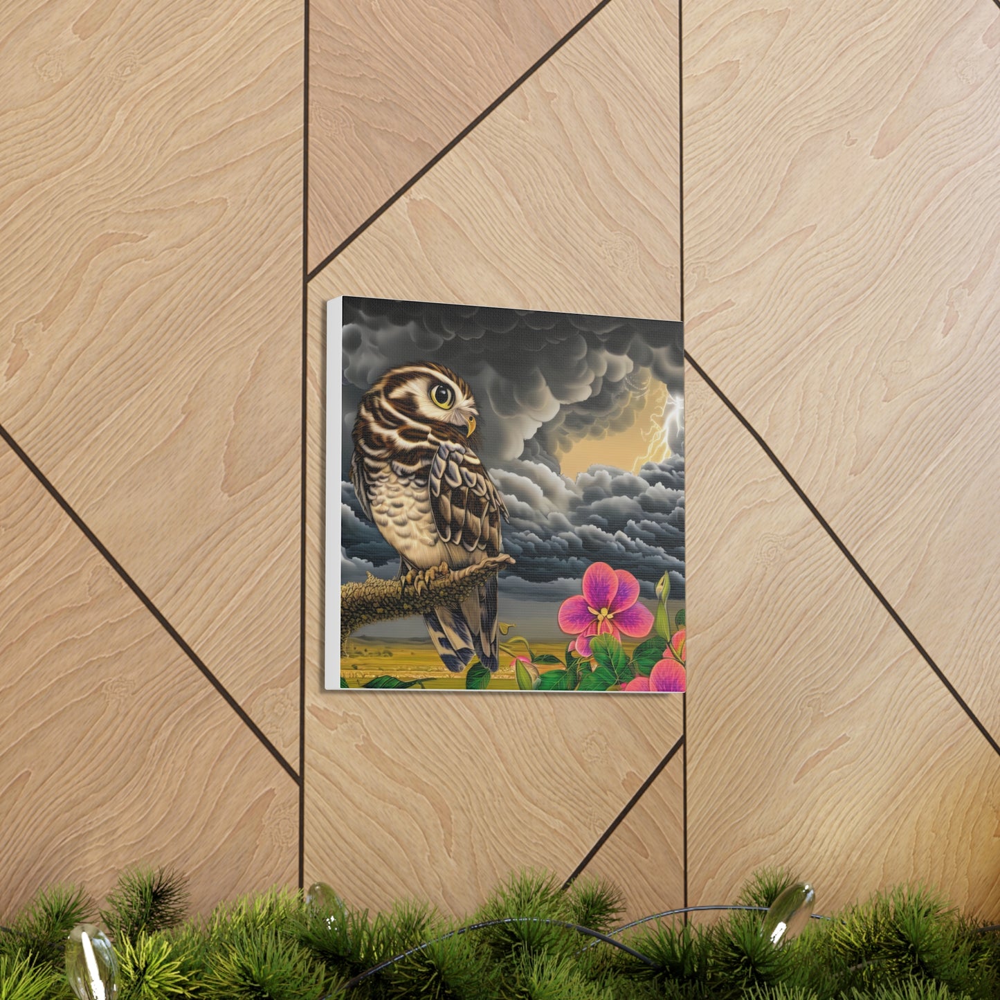 Hawaii Owl - Canvas Wall Art