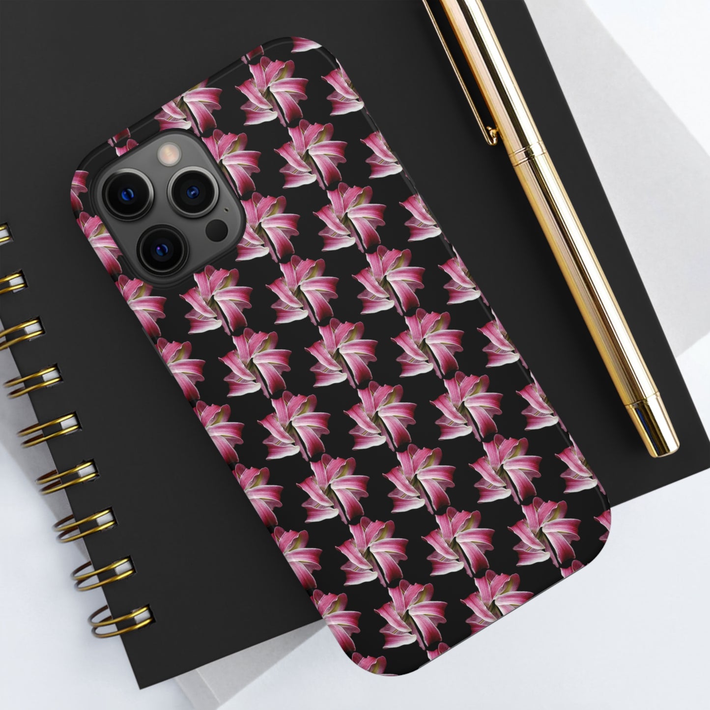 Morning Lily Black Tough Phone Case