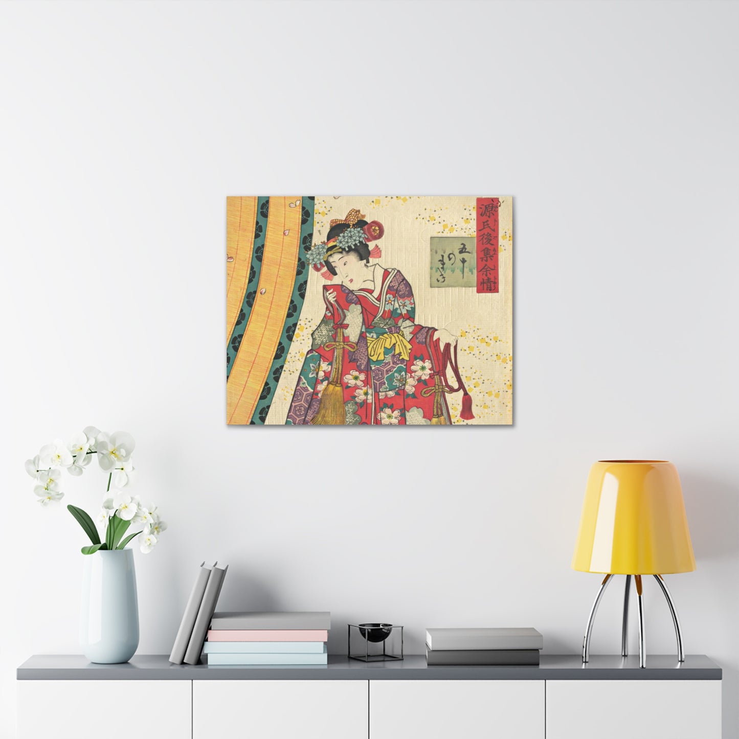 Utagawa Kunisada - Parody of the Third Princess and Kashiwagi Wall Art