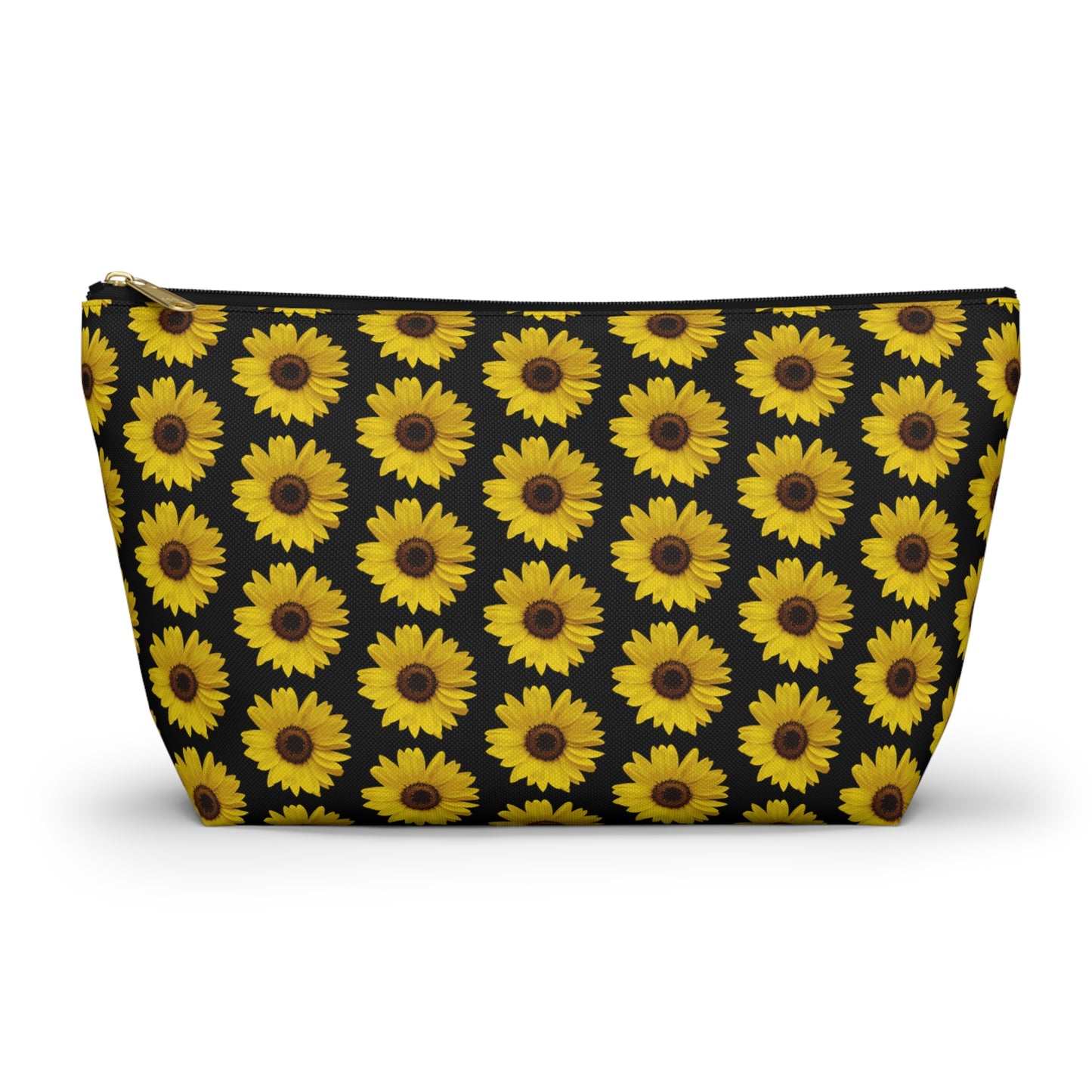 Sunflower Black Accessory Pouch w T-bottom