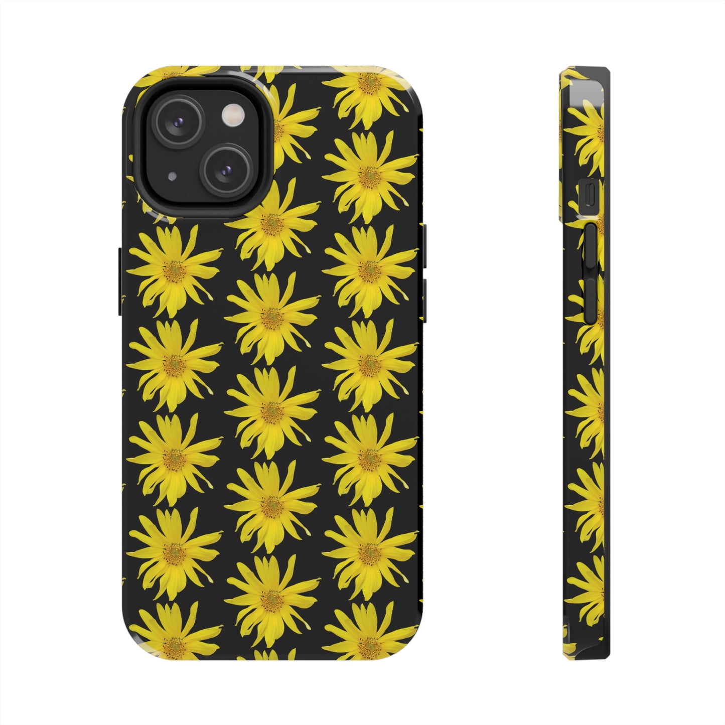 Wild Sunflower Black Tough Phone Case