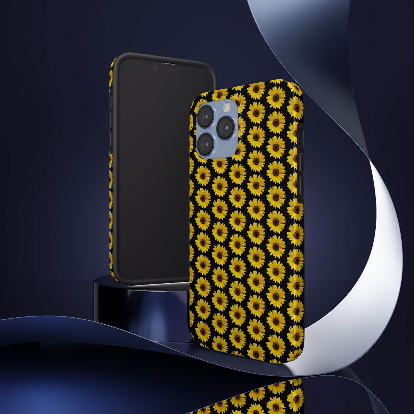 Sunflower Black Tough Phone Case