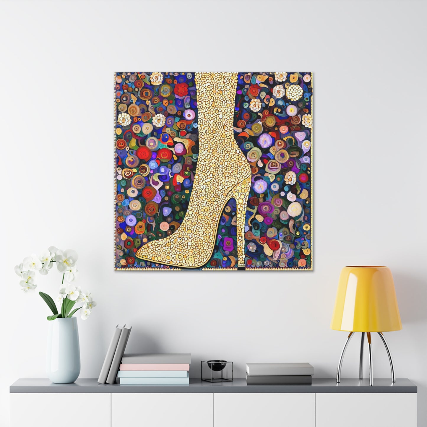 Gold Shoe  - Canvas Wall Art