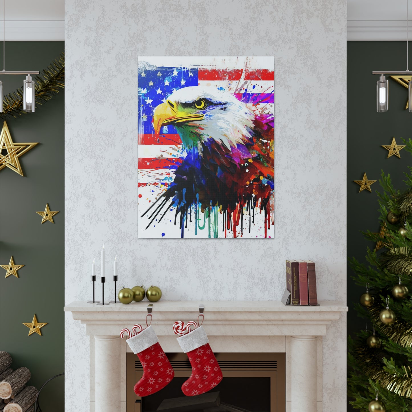 American Eagle Flag  - Canvas Wall Art