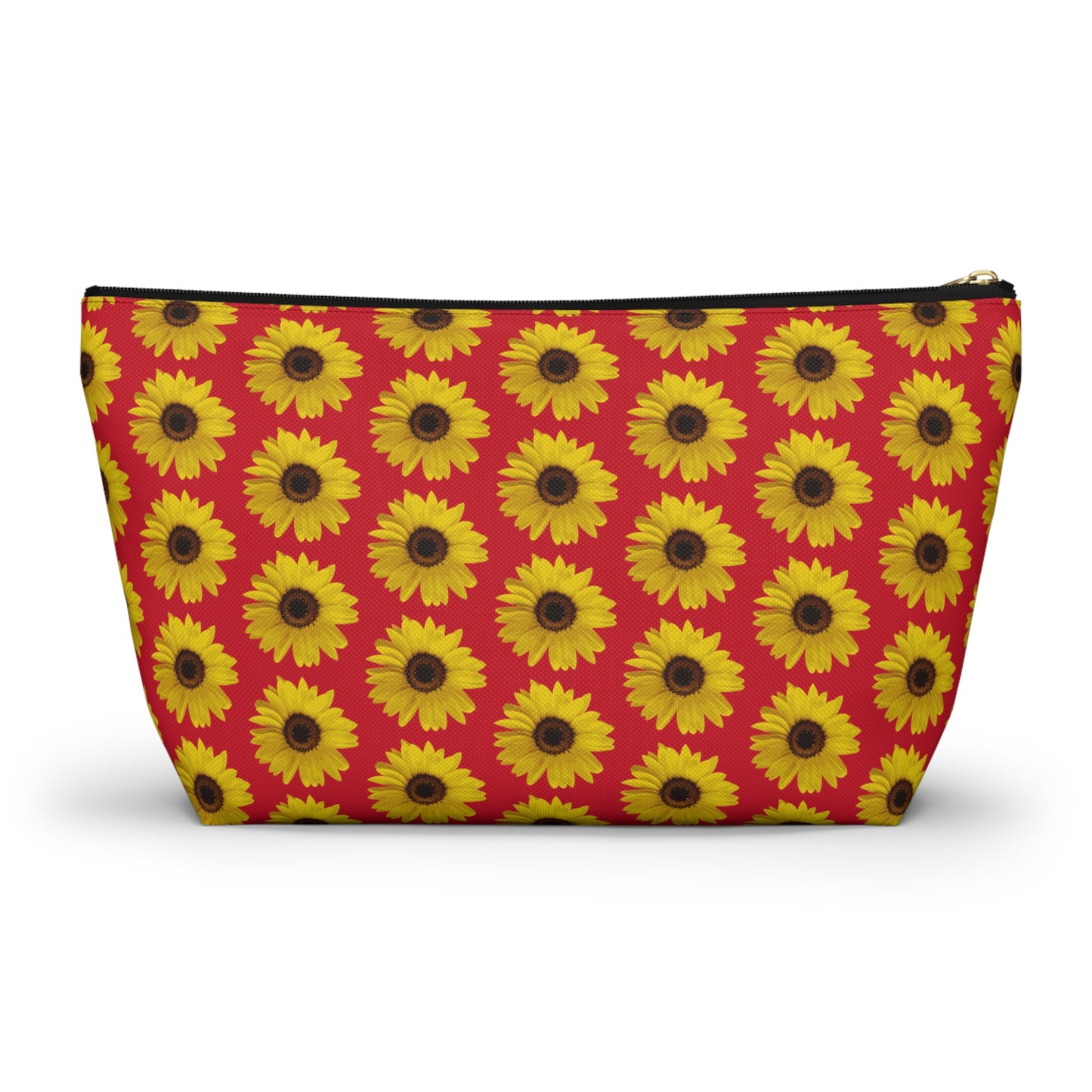 Sunflower Red Accessory Pouch w T-bottom