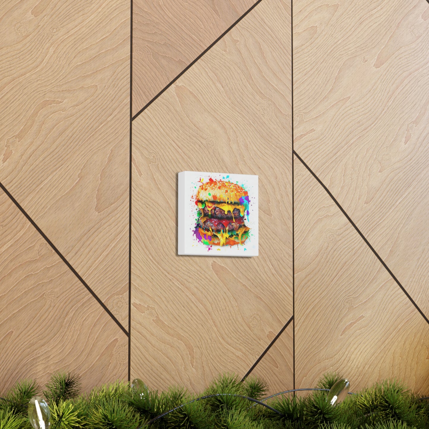 Double Cheese Burger  - Canvas Wall Art