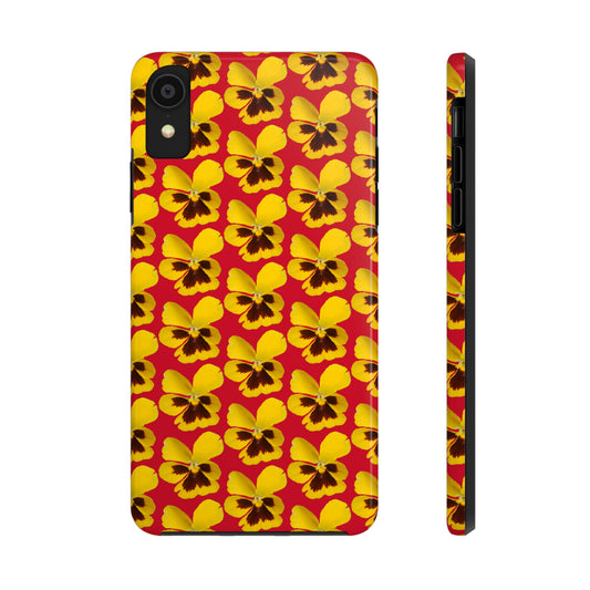 Yellow Pansy Red Tough Phone Case