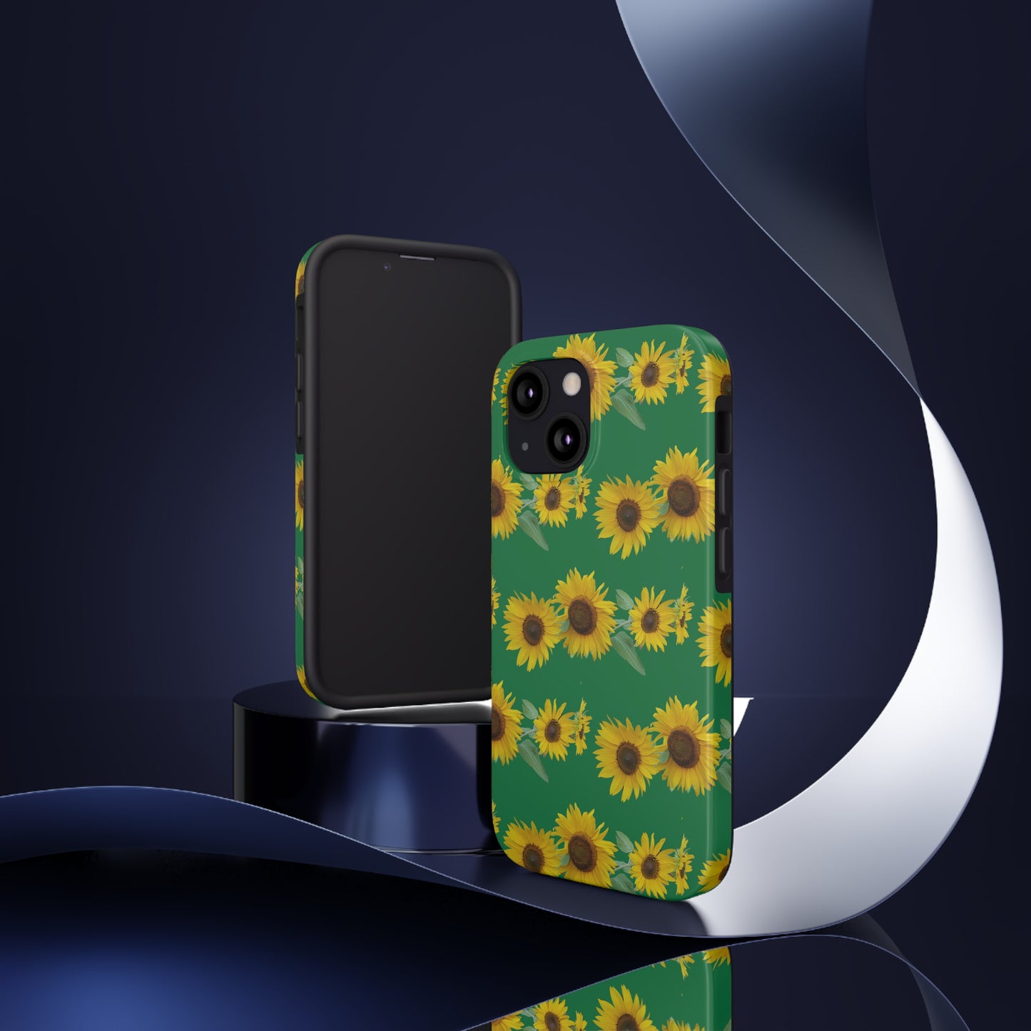 Sunflower Cluster Green Tough Phone Case