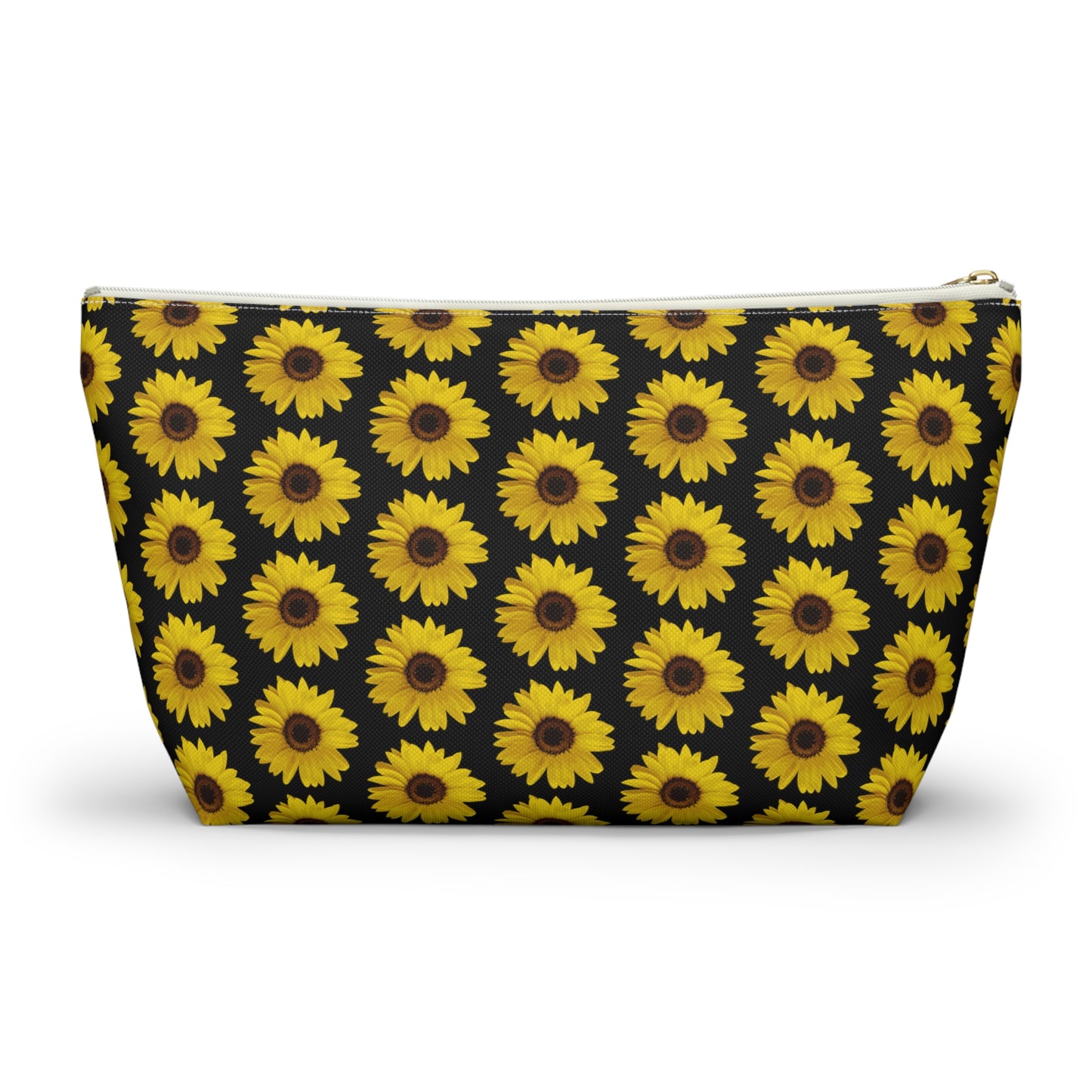 Sunflower Black Accessory Pouch w T-bottom