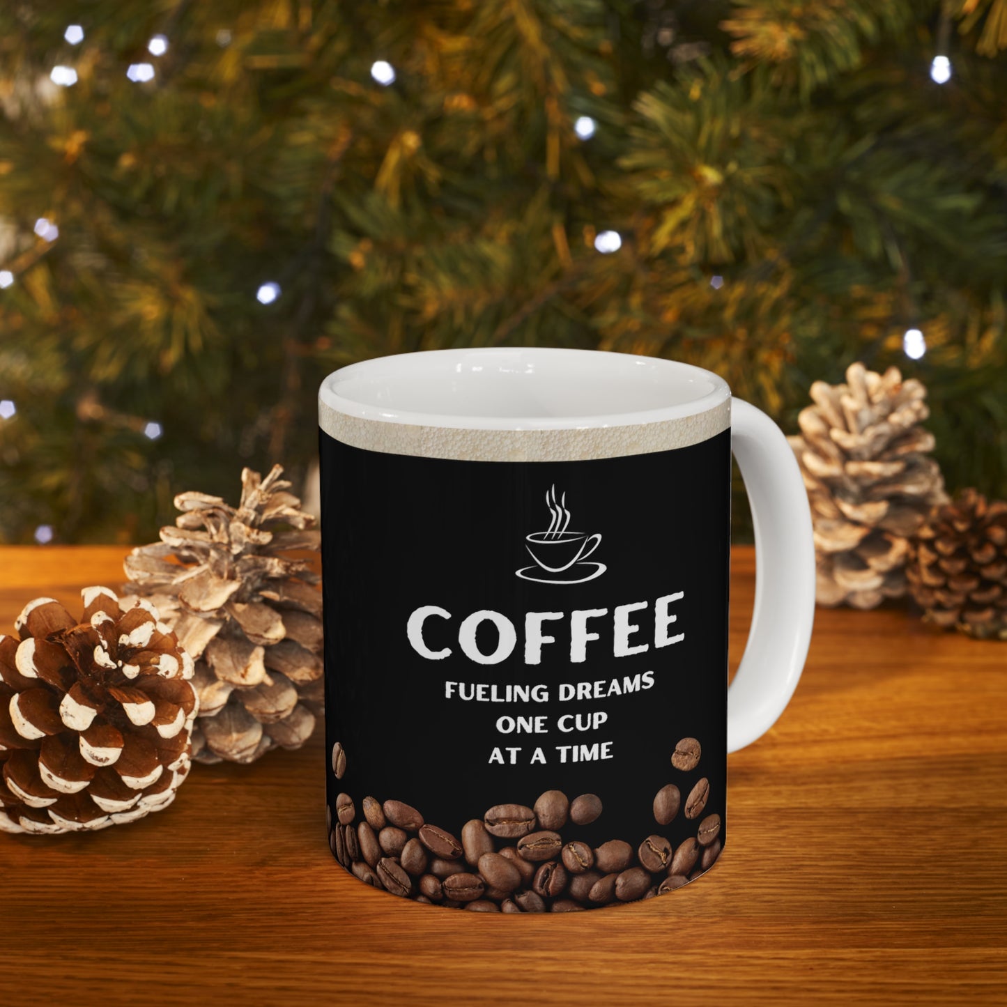 Black Coffee Mug 11oz - Fueling Dreams