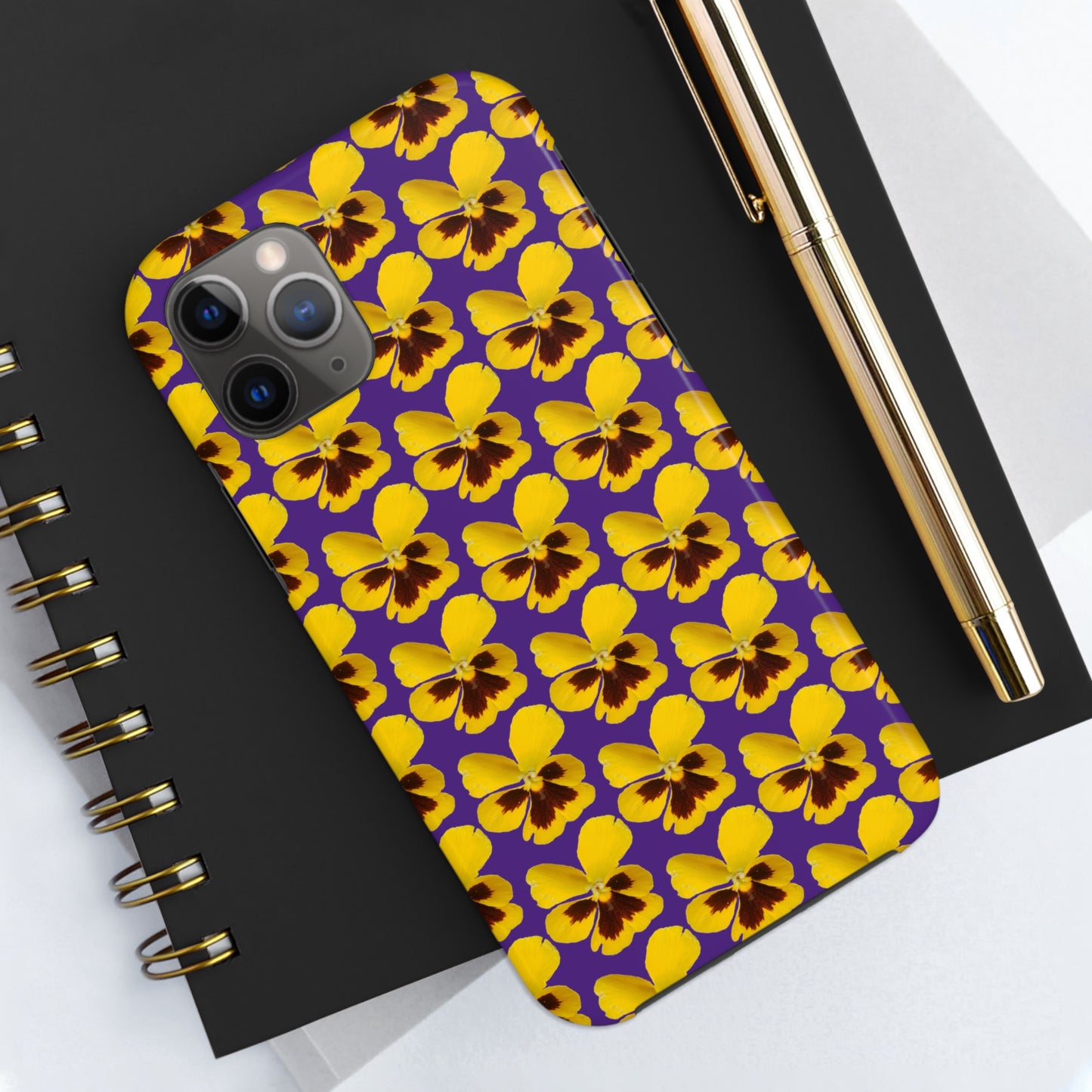 Yellow Pansy Purple Tough Phone Case