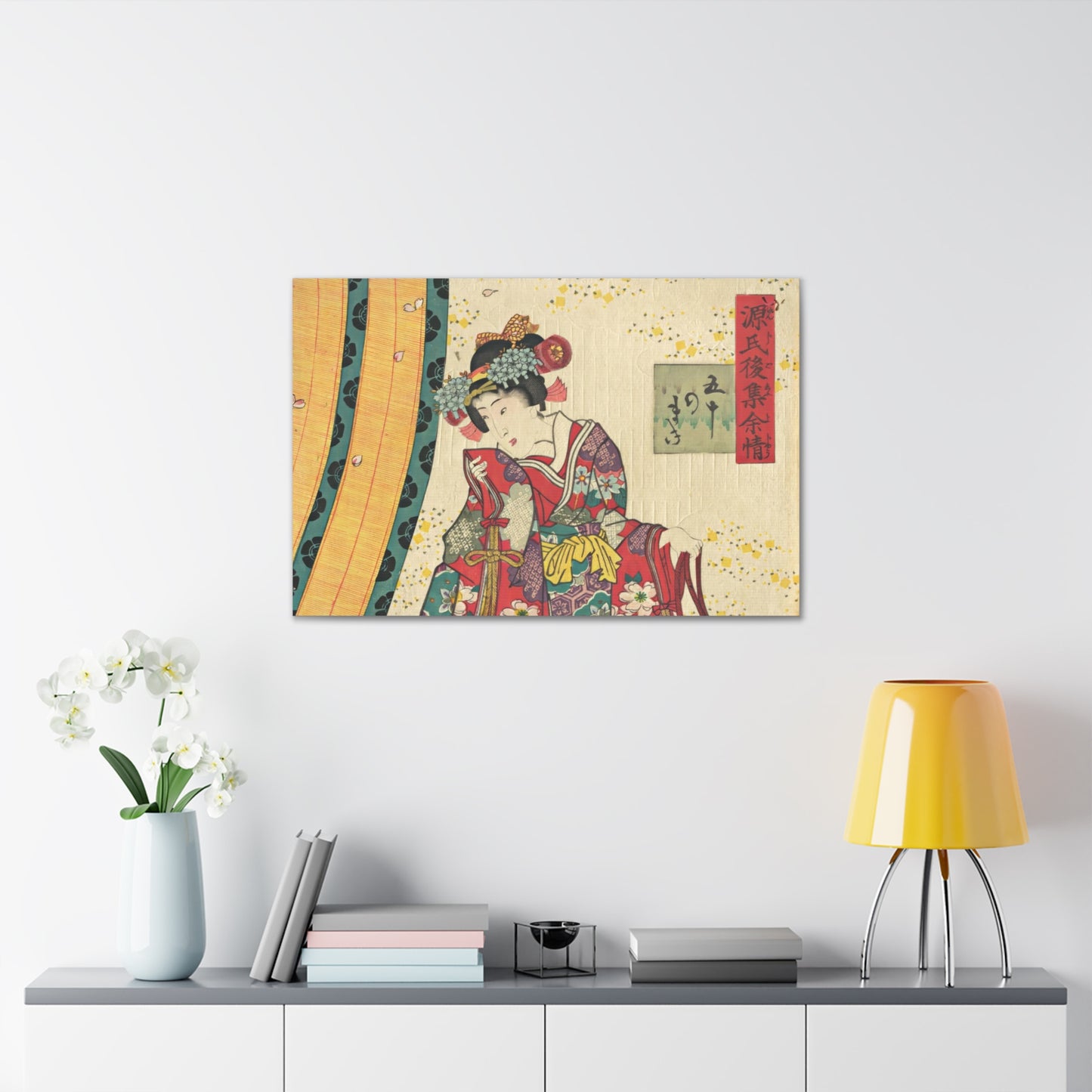 Utagawa Kunisada - Parody of the Third Princess and Kashiwagi Wall Art