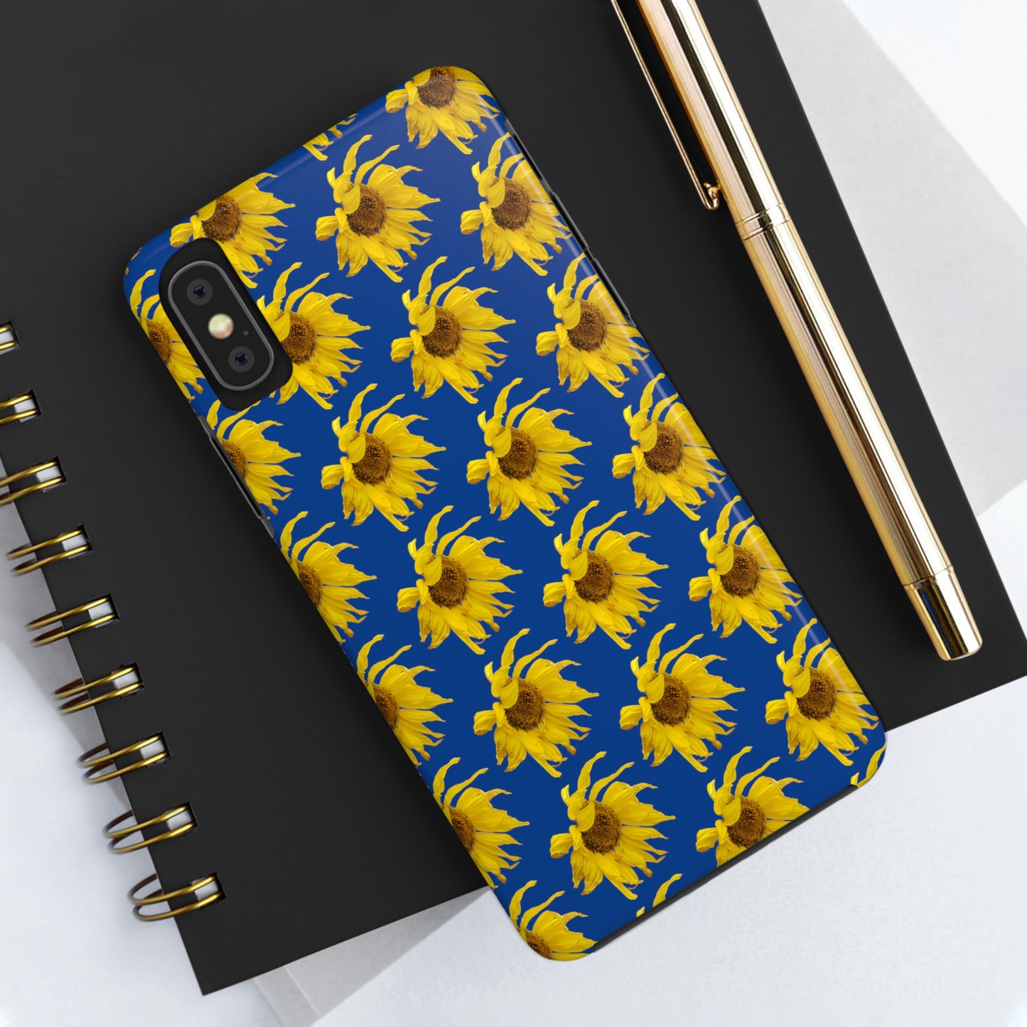 Fall Sunflower Blue Tough Phone Case