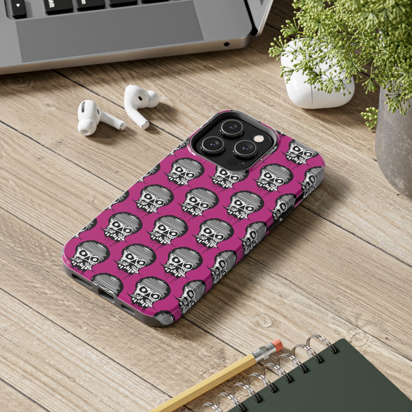 Skull Pink Tough Phone Case