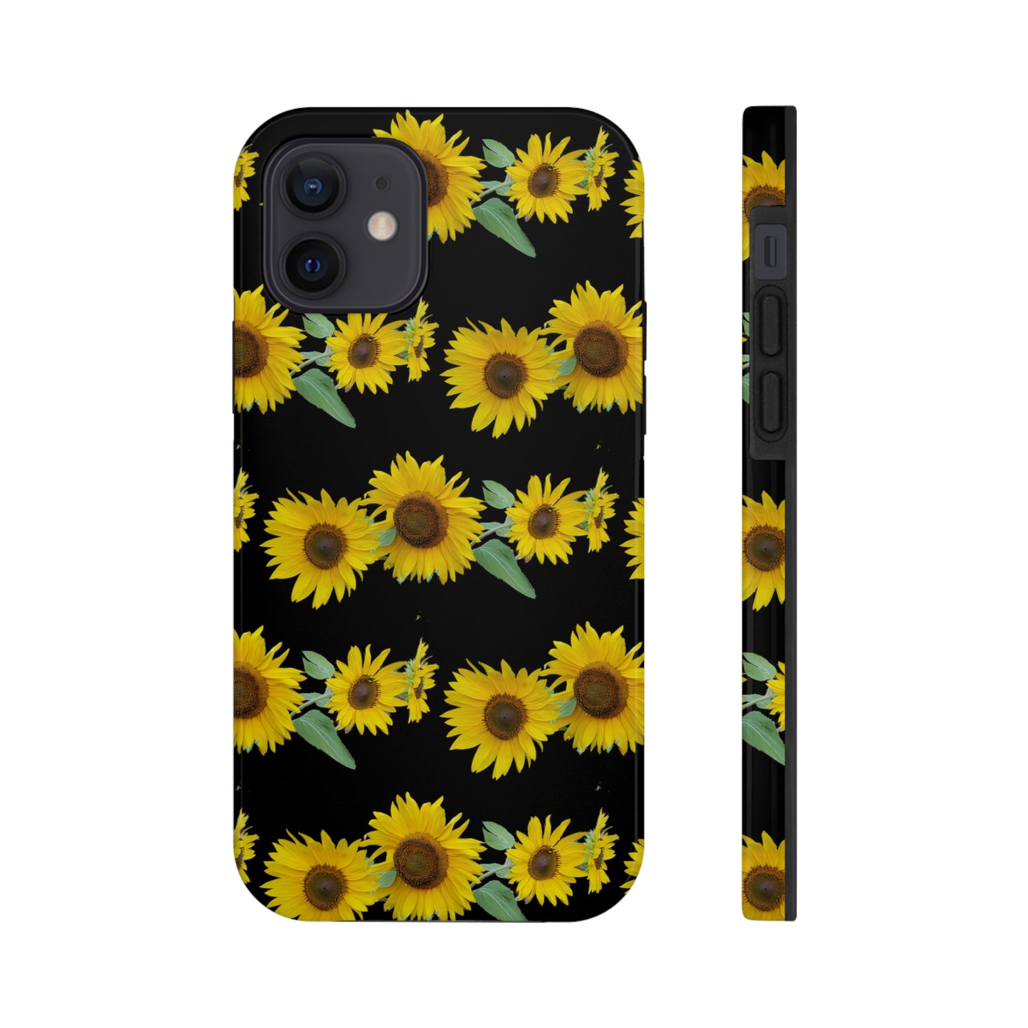 Sunflower Cluster Black Tough Phone Case