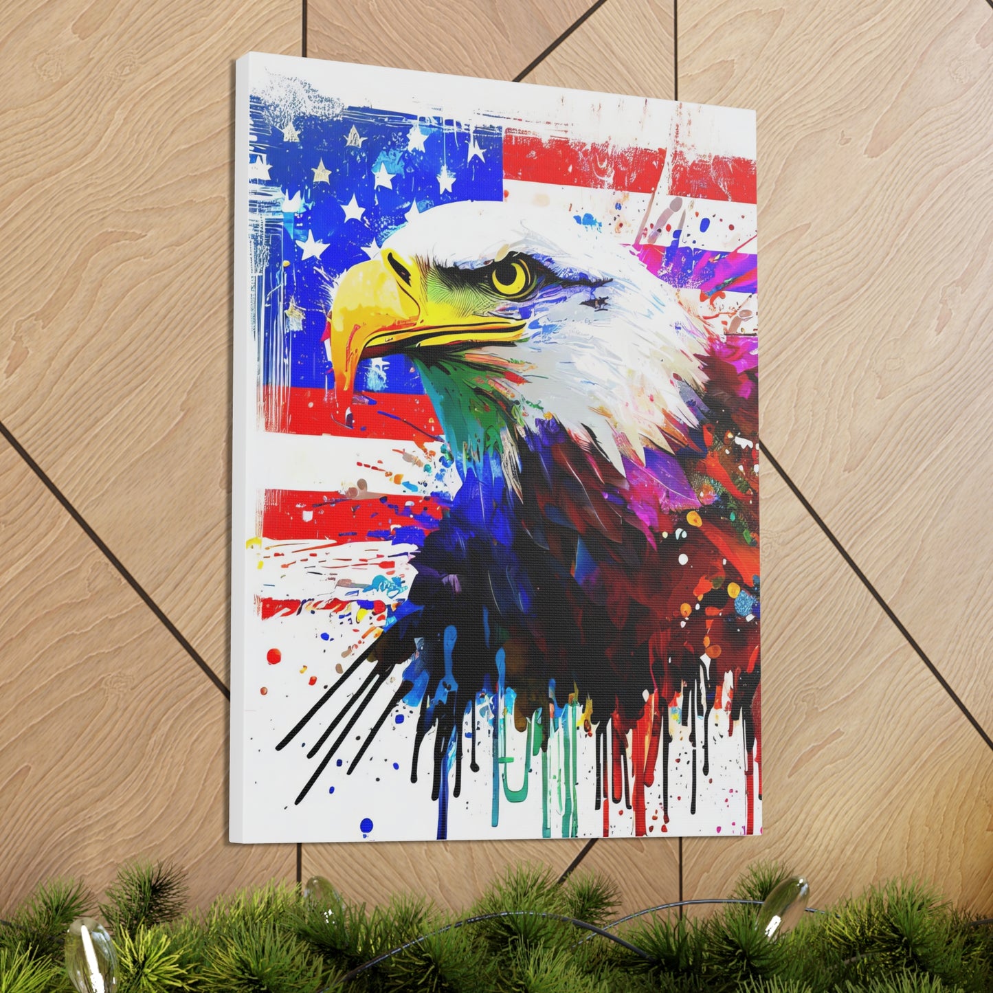 American Eagle Flag  - Canvas Wall Art