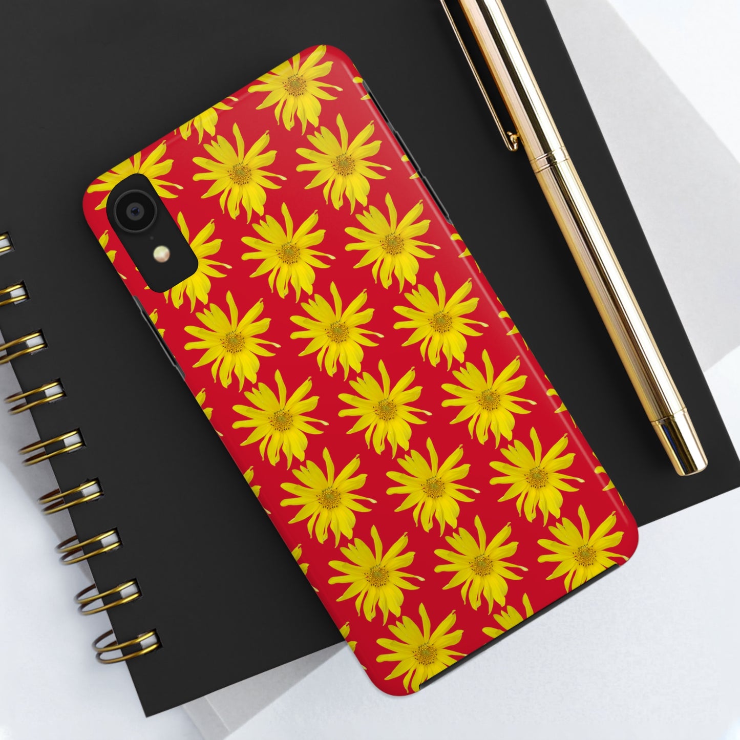 Wild Sunflower Red Tough Phone Case