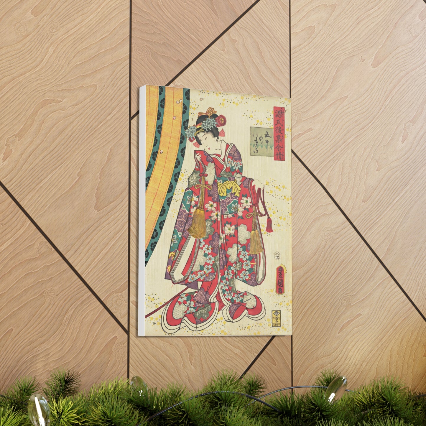 Utagawa Kunisada - Parody of the Third Princess and Kashiwagi Wall Art