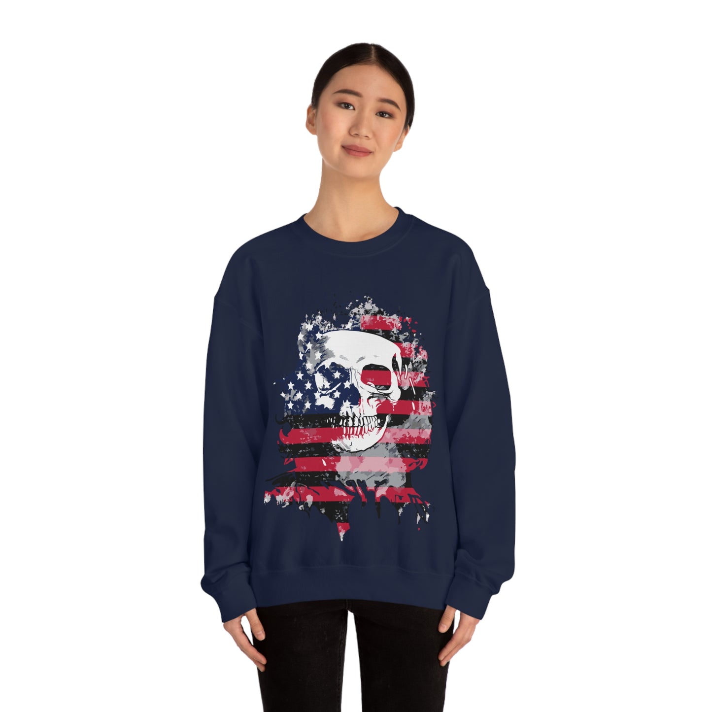 Skull and Flag Unisex Heavy Blend™ Crewneck Sweatshirt