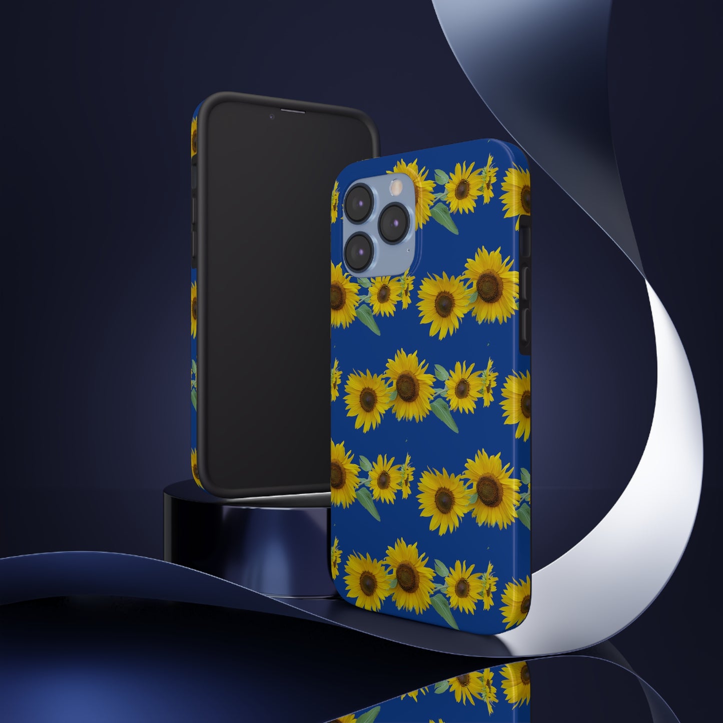 Sunflower Cluster Blue Tough Phone Case