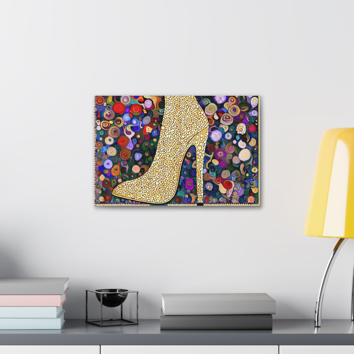 Gold Shoe  - Canvas Wall Art