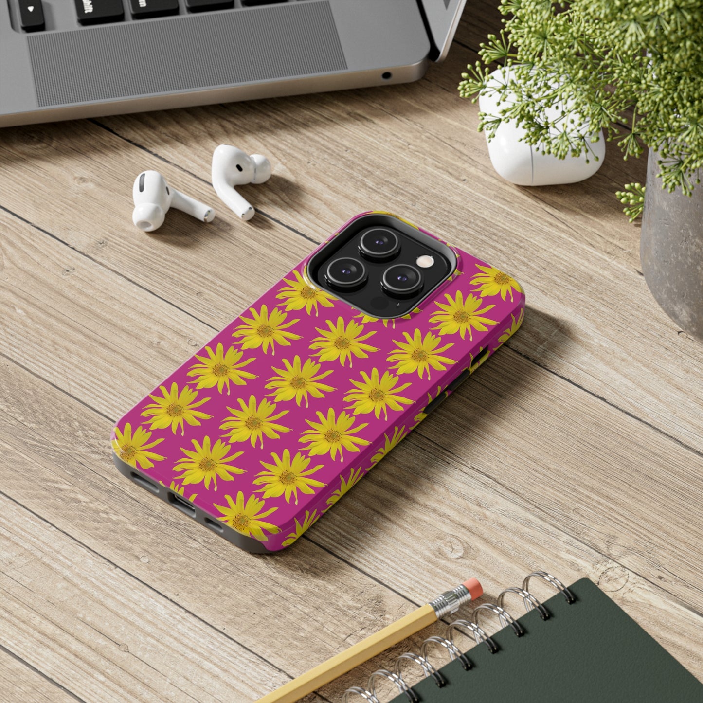 Wild Sunflower Pink Tough Phone Case