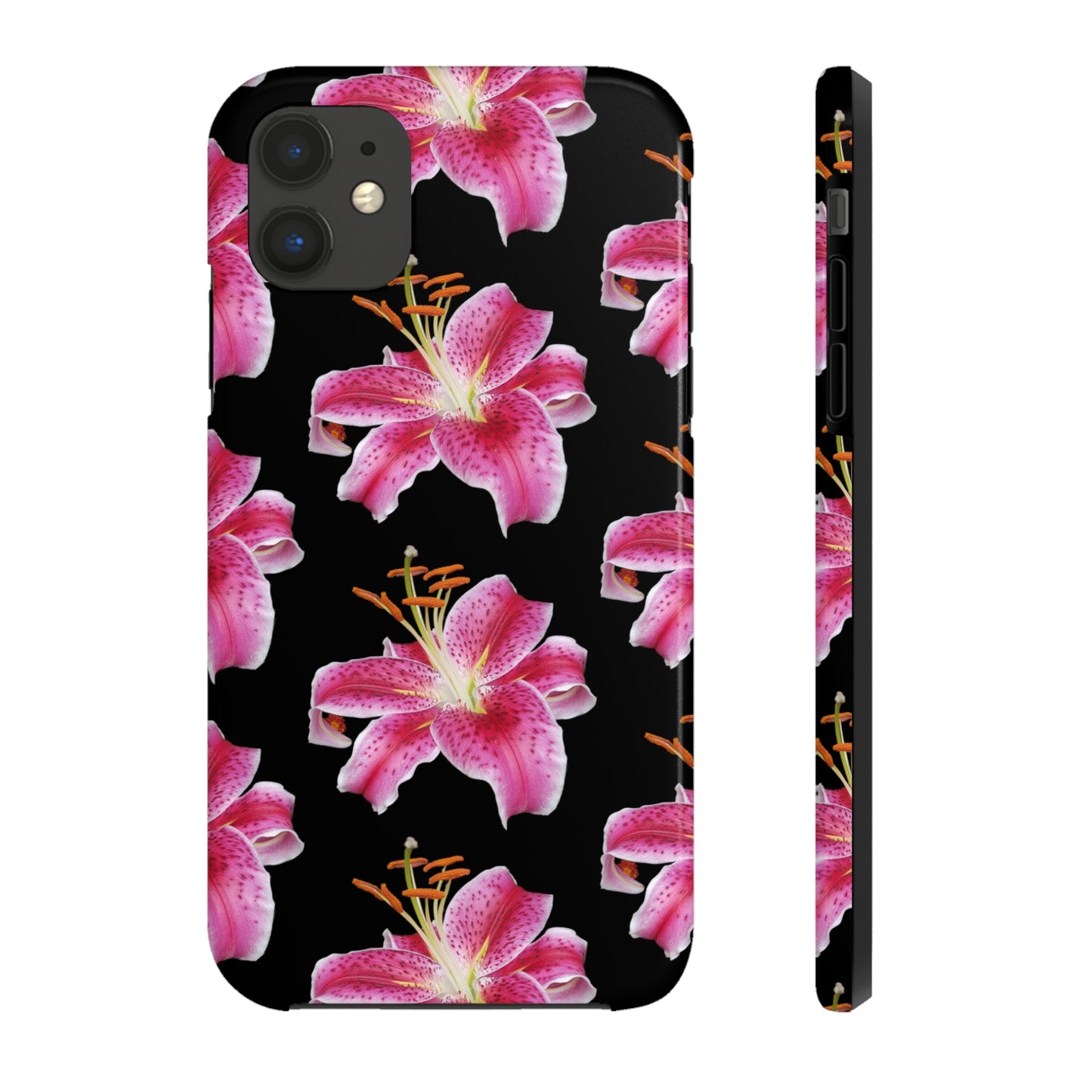 Stargazer Lily Black Tough Phone Case