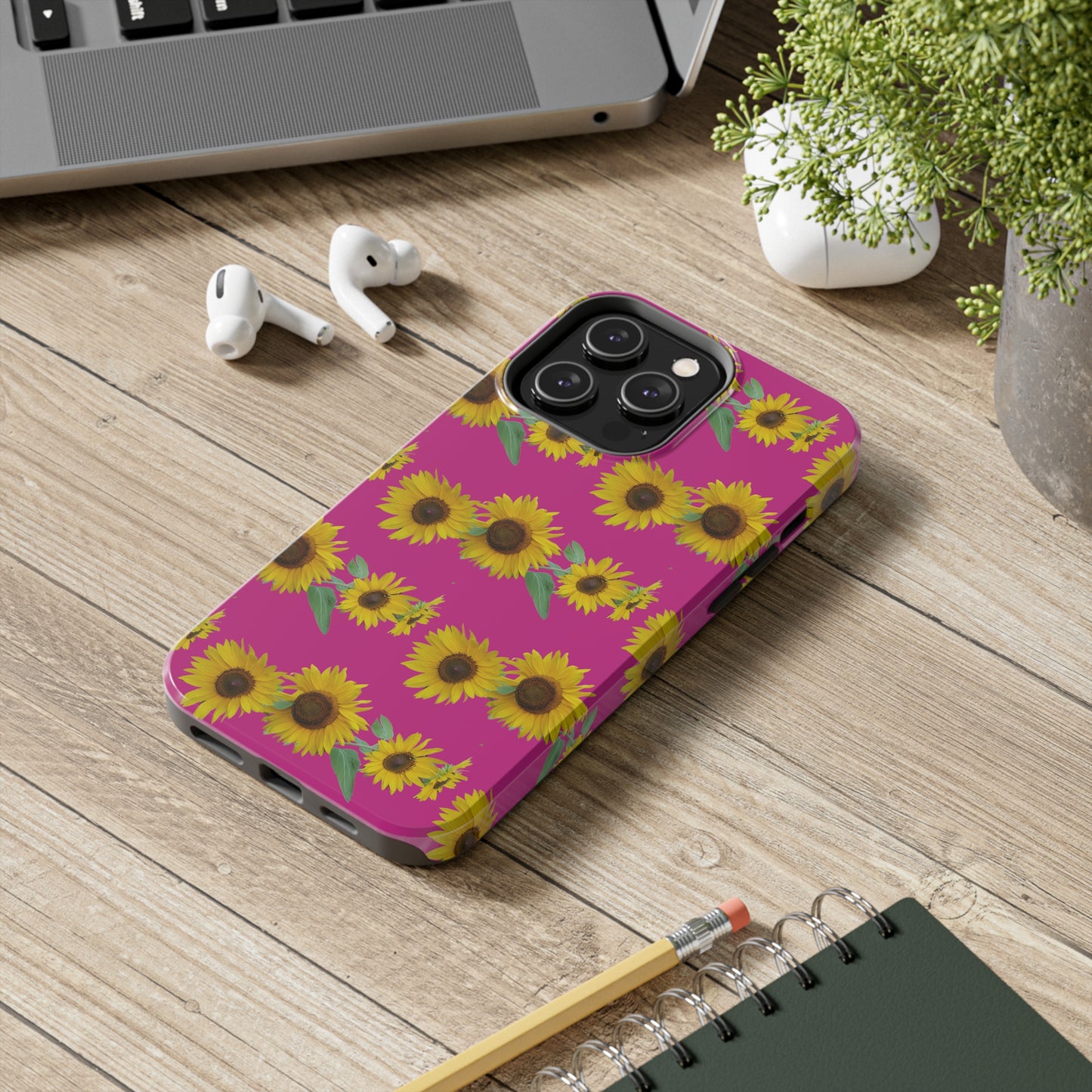 Sunflower Cluster Pink Tough Phone Case