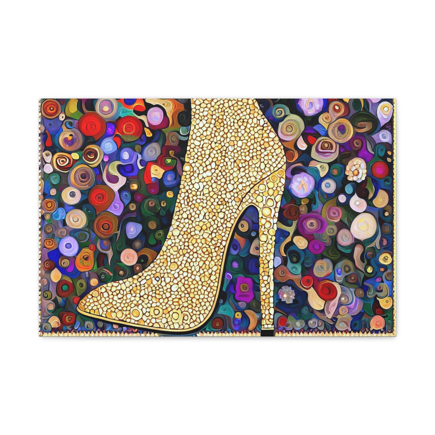 Gold Shoe  - Canvas Wall Art