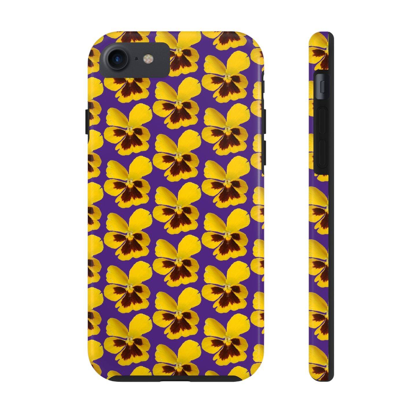 Yellow Pansy Purple Tough Phone Case