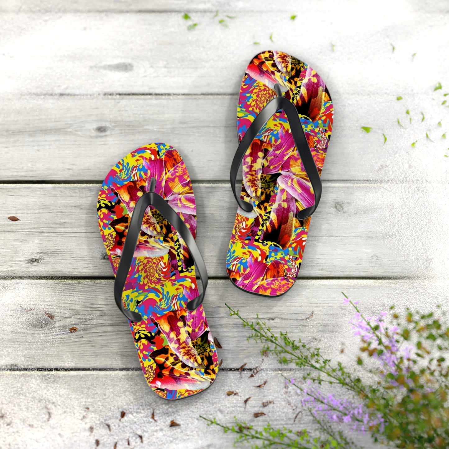 Floral Fiesta Flip Flops