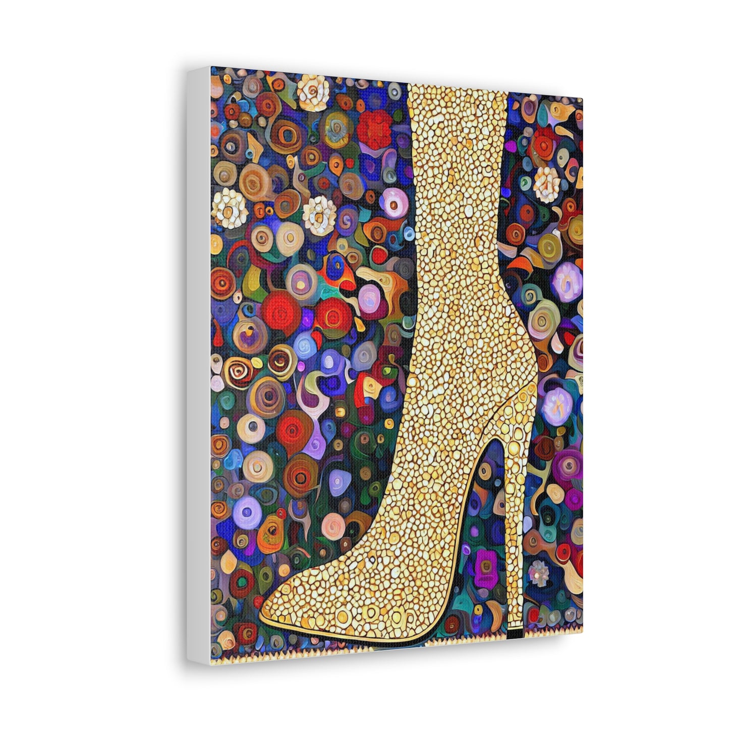 Gold Shoe  - Canvas Wall Art