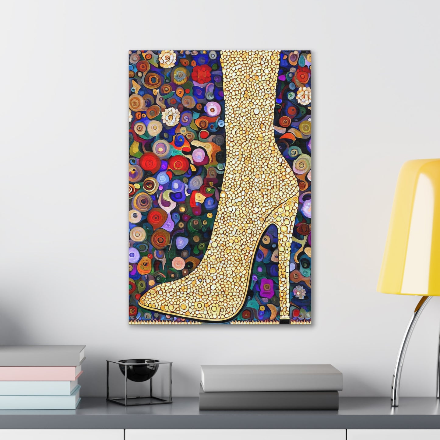 Gold Shoe  - Canvas Wall Art