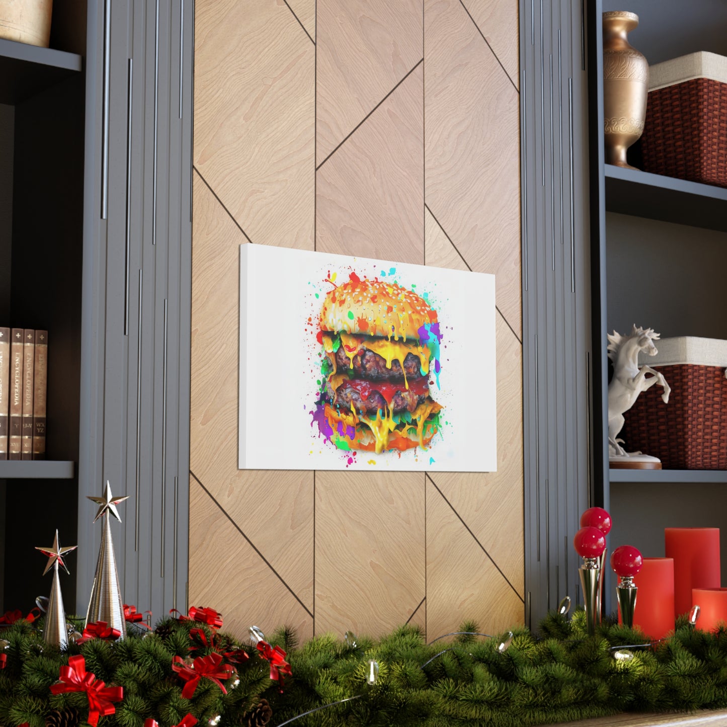 Double Cheese Burger  - Canvas Wall Art