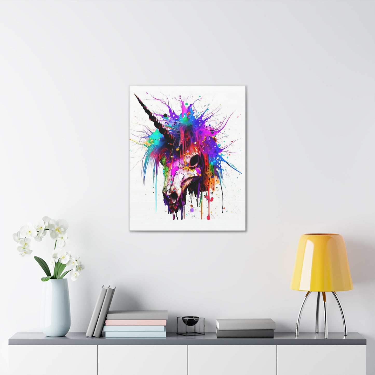 Unicorn Skull - Canvas Wall Art