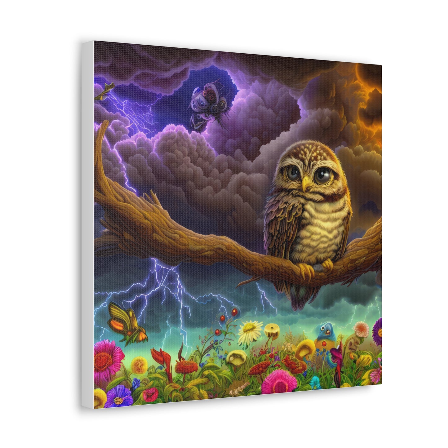 West Virginia Owl - Canvas Wall Art