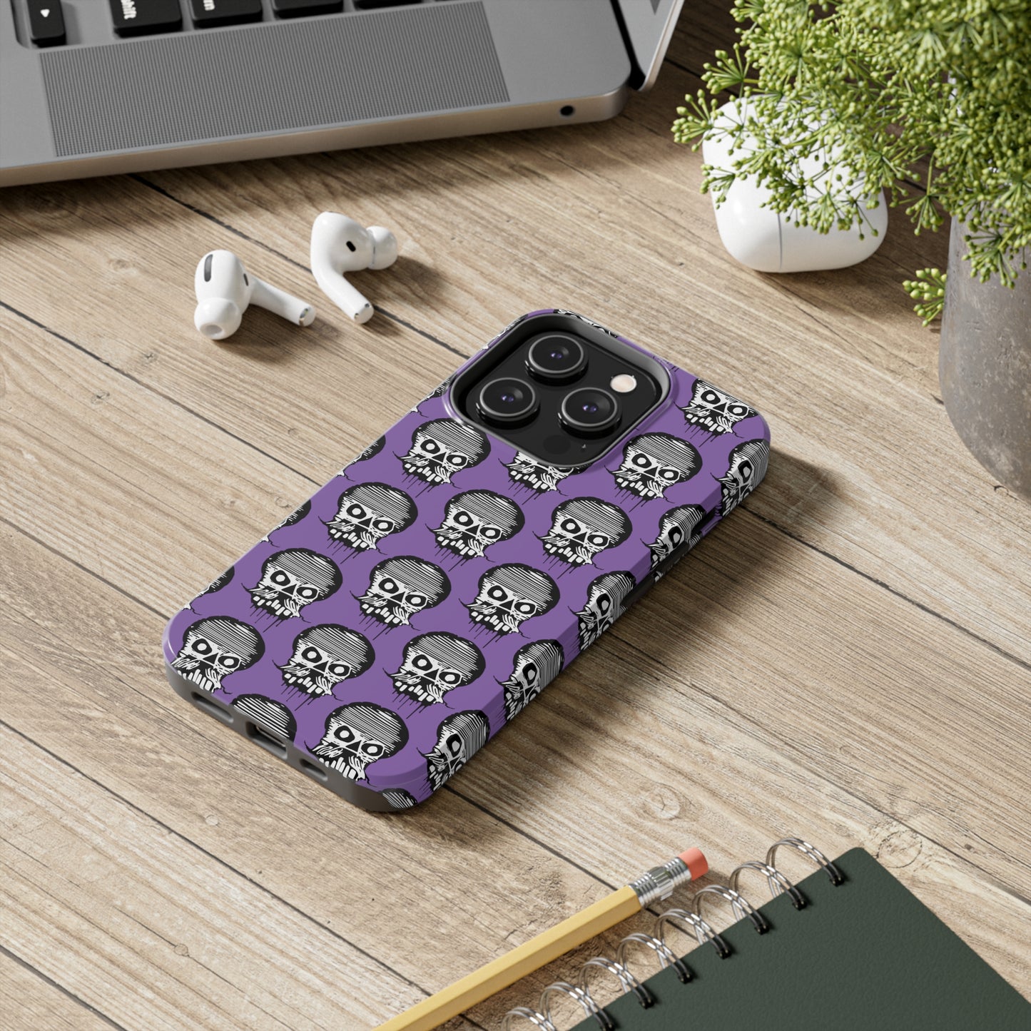 Skull Purple Tough Phone Case