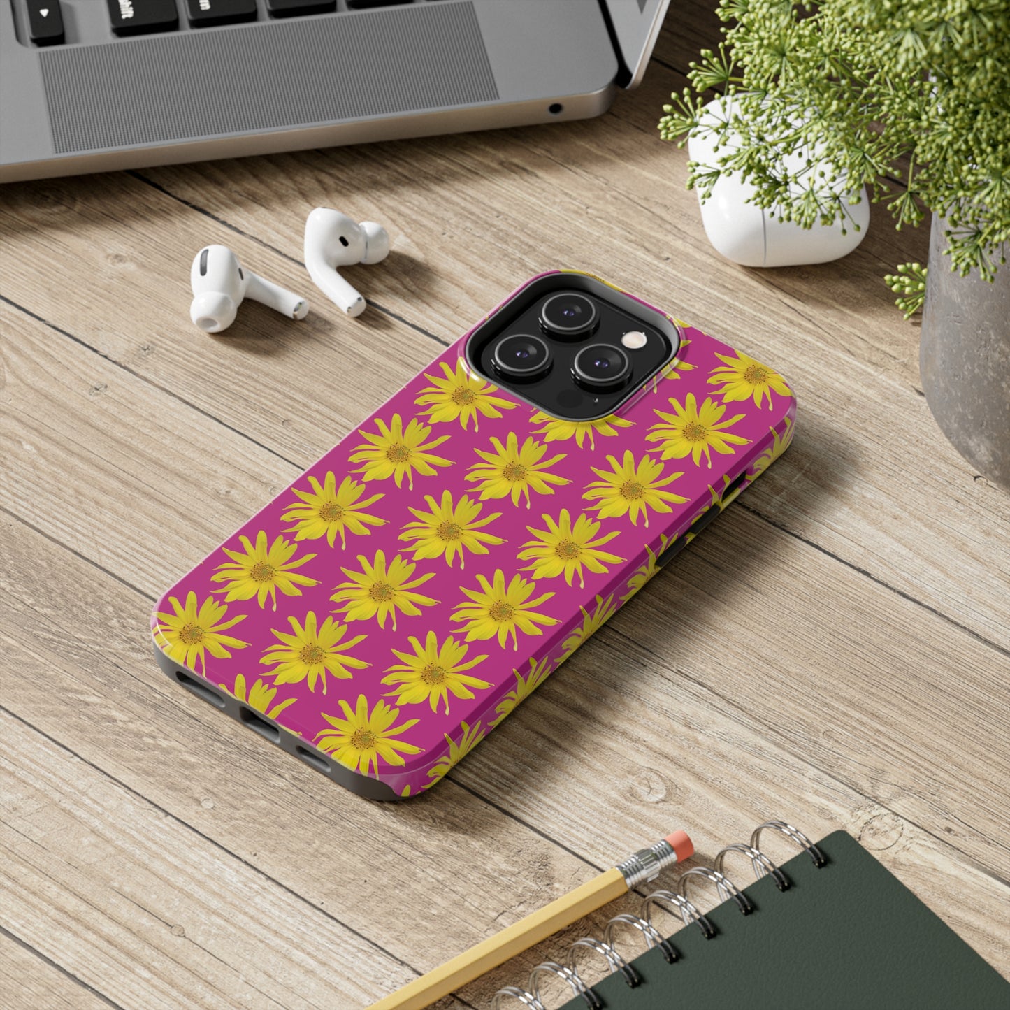 Wild Sunflower Pink Tough Phone Case