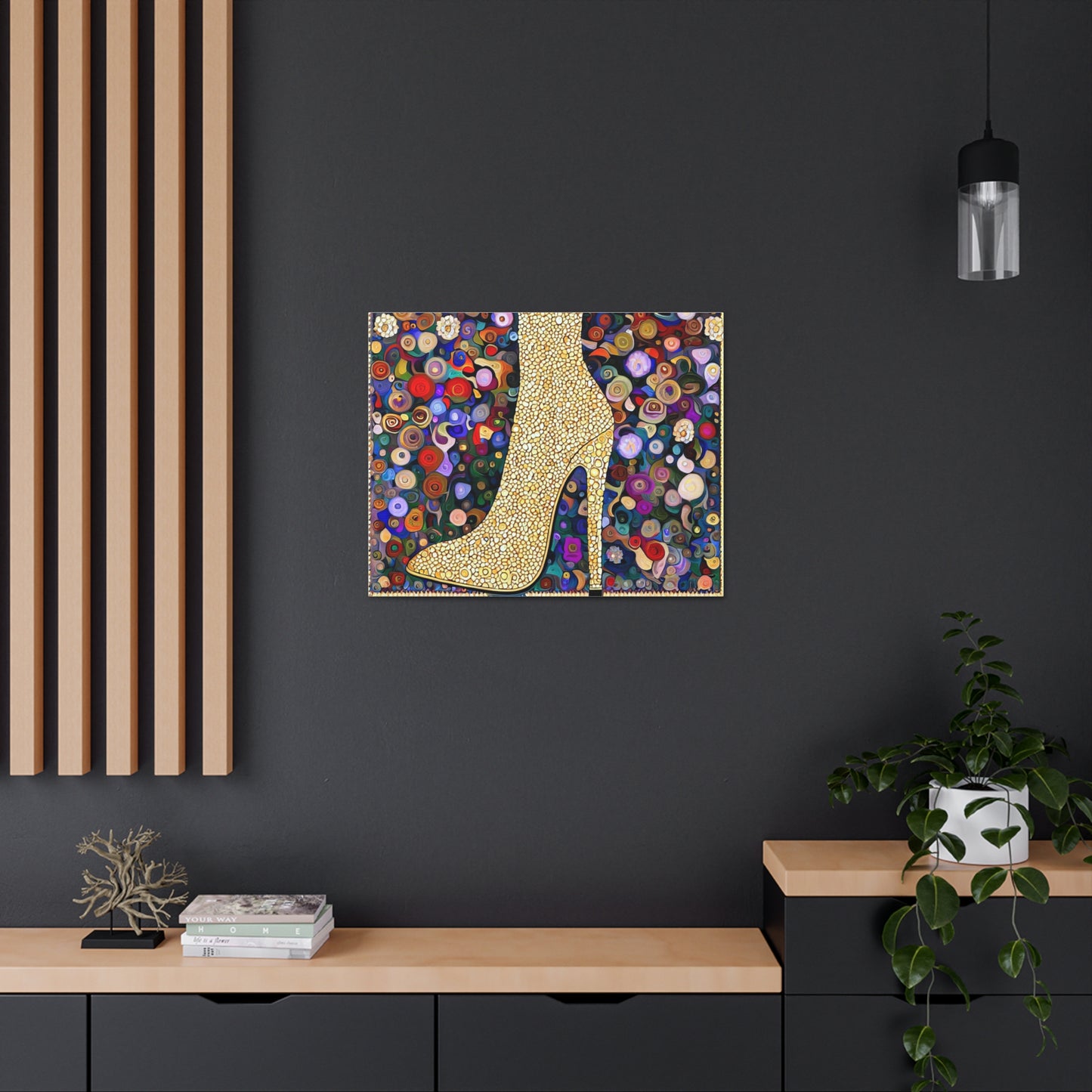 Gold Shoe  - Canvas Wall Art