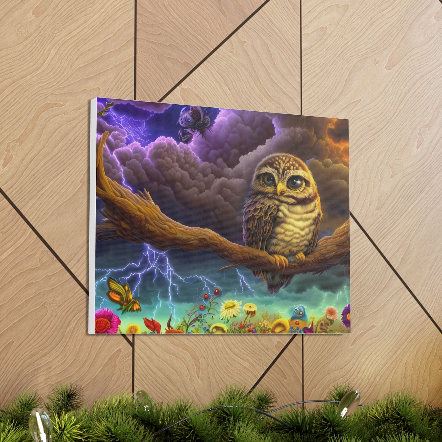 West Virginia Owl - Canvas Wall Art