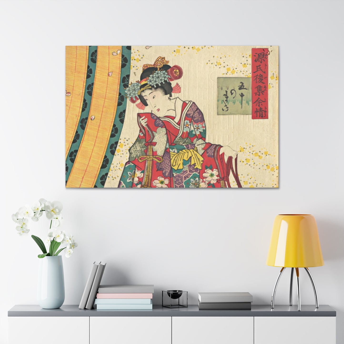 Utagawa Kunisada - Parody of the Third Princess and Kashiwagi Wall Art