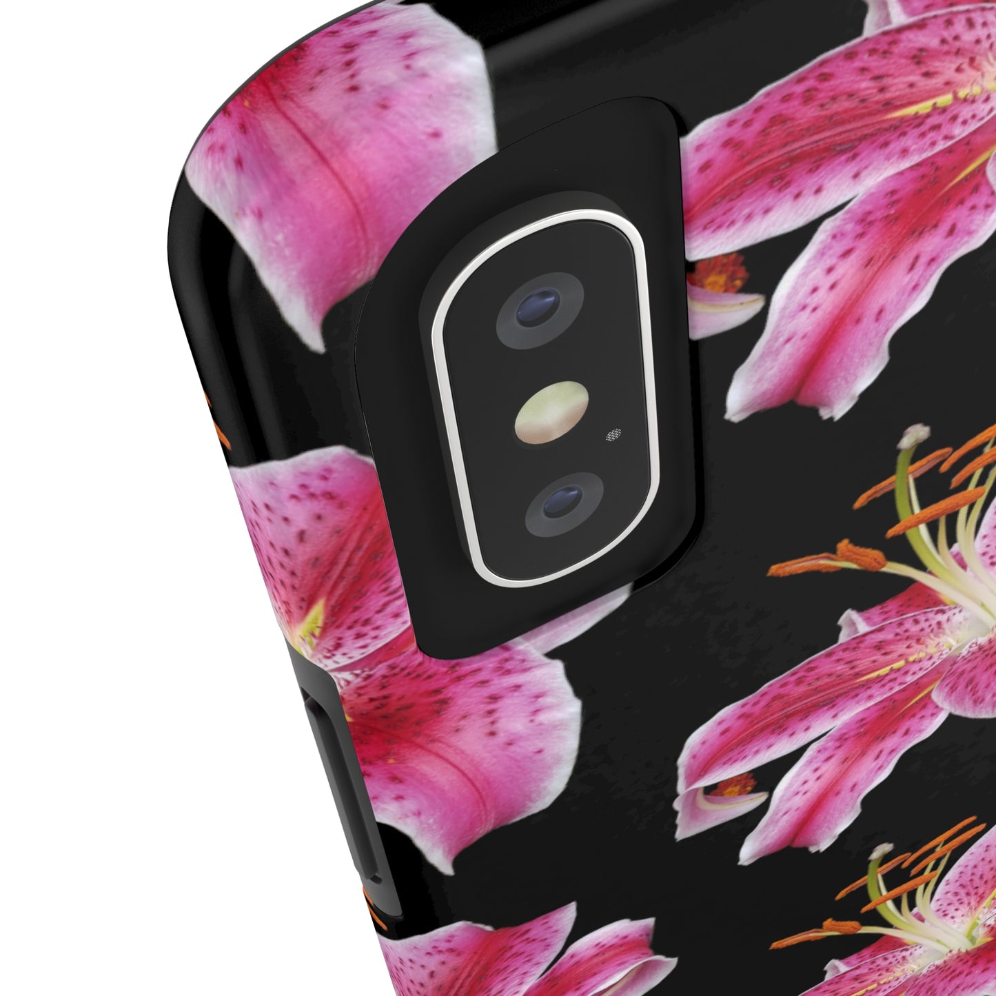 Stargazer Lily Black Tough Phone Case