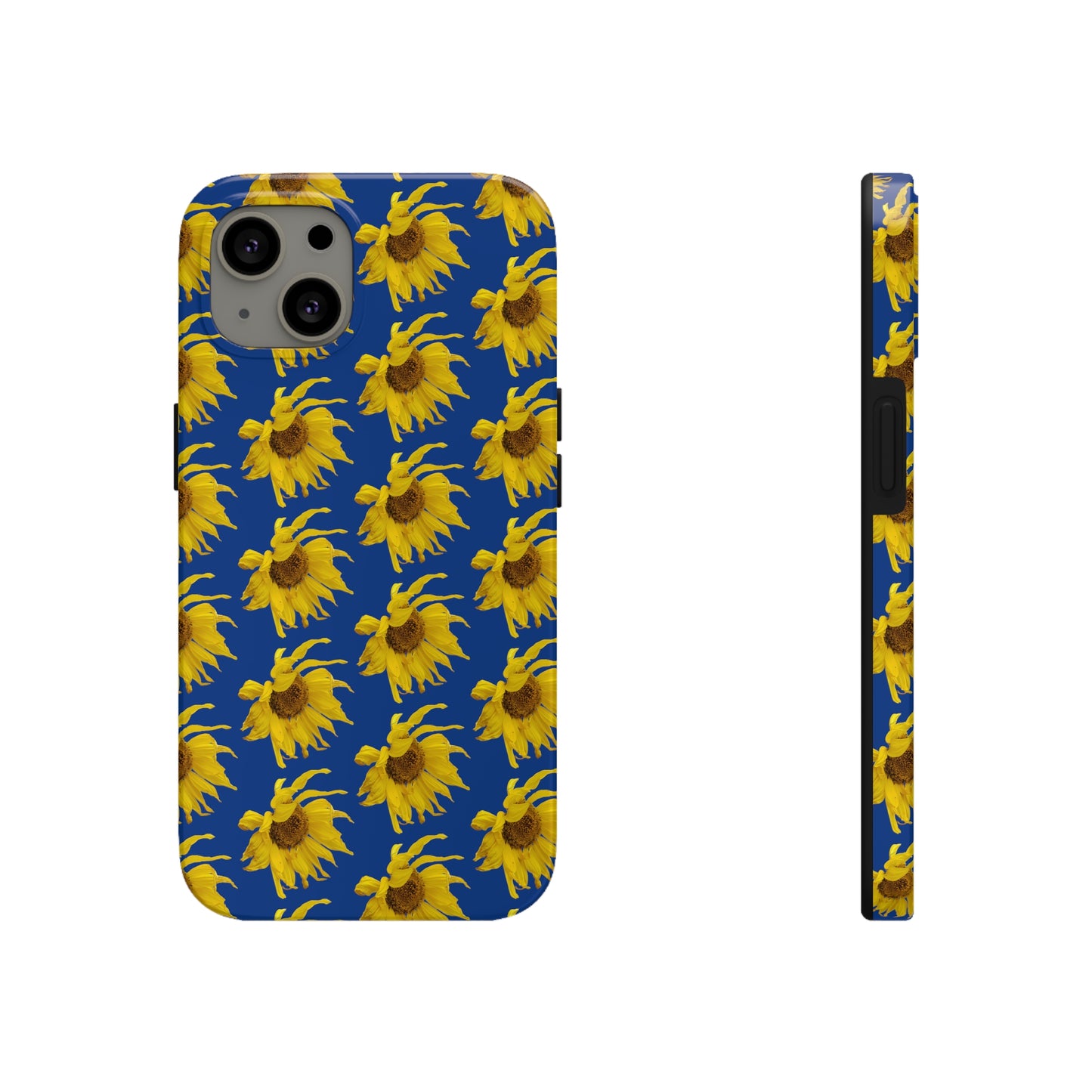 Fall Sunflower Blue Tough Phone Case