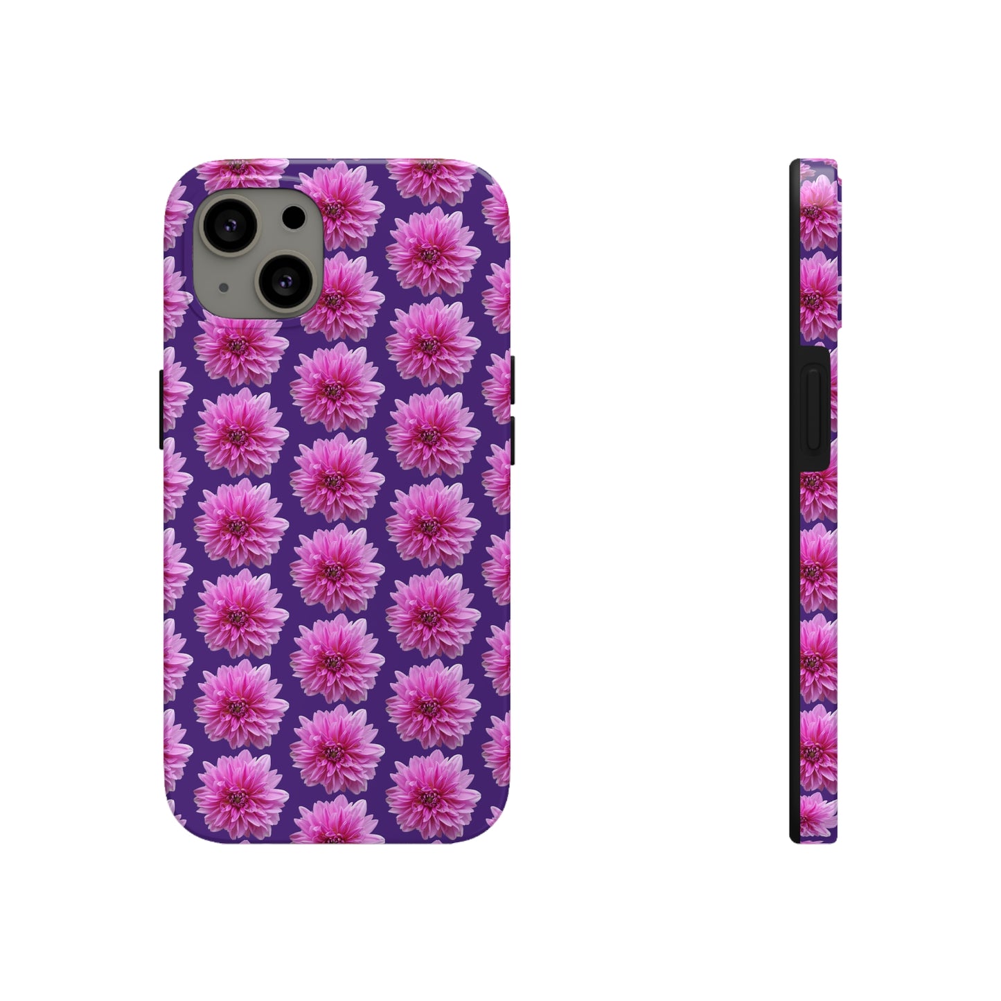 Pink Dahlia Purple Tough Phone Case