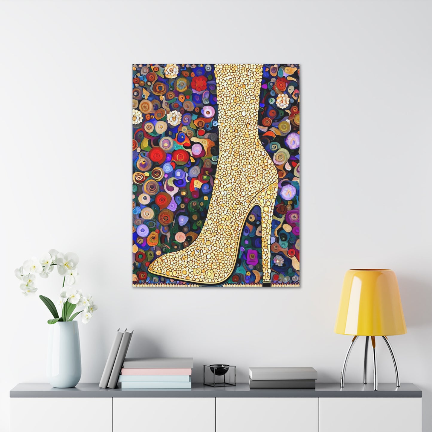 Gold Shoe  - Canvas Wall Art