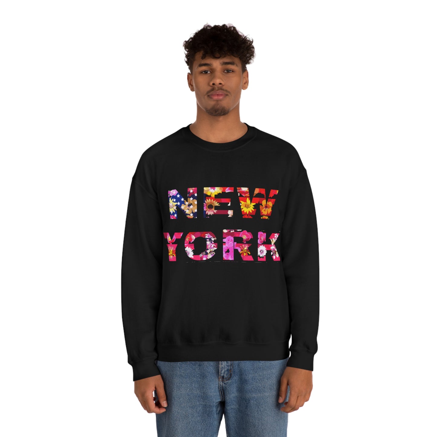 New York Floral Heavy Blend Sweatshirt