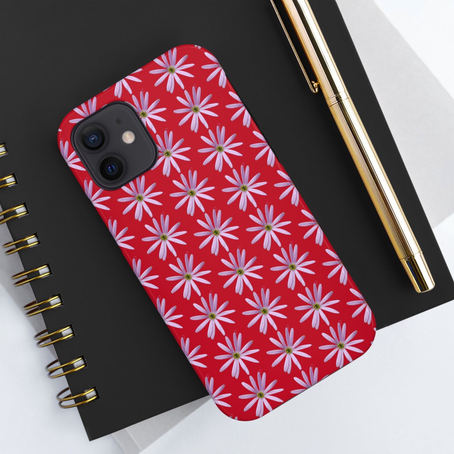 Aster Red Tough Phone Case