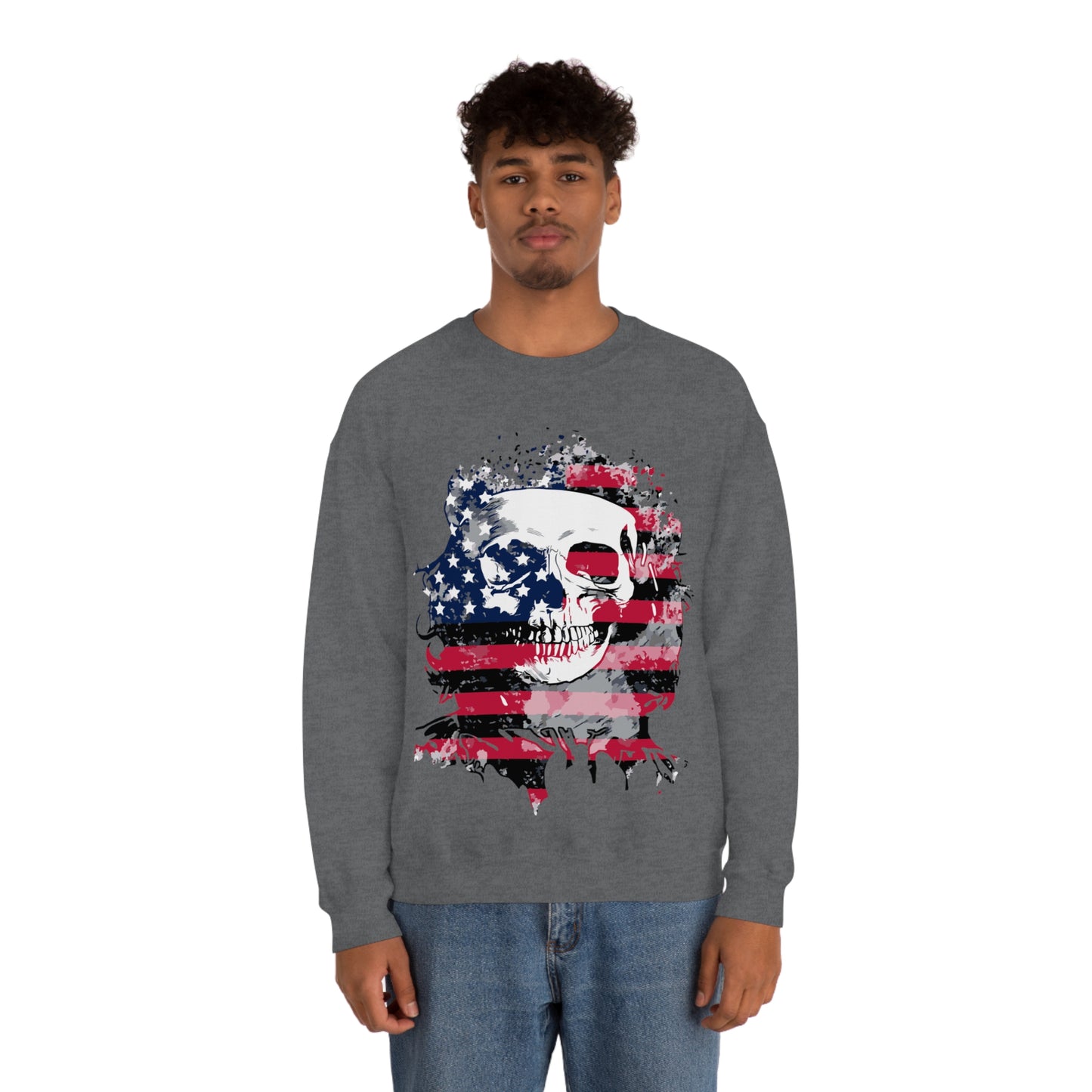 Skull and Flag Unisex Heavy Blend™ Crewneck Sweatshirt