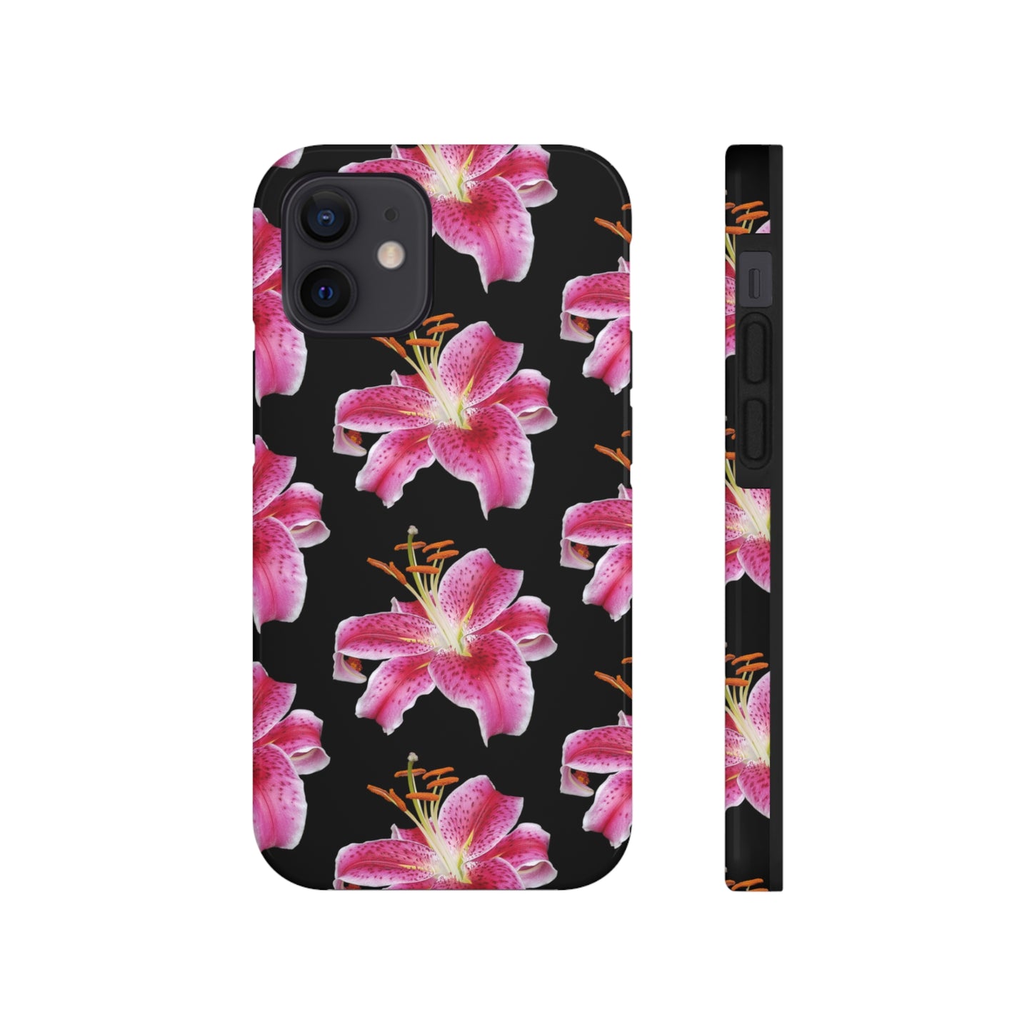 Stargazer Lily Black Tough Phone Case